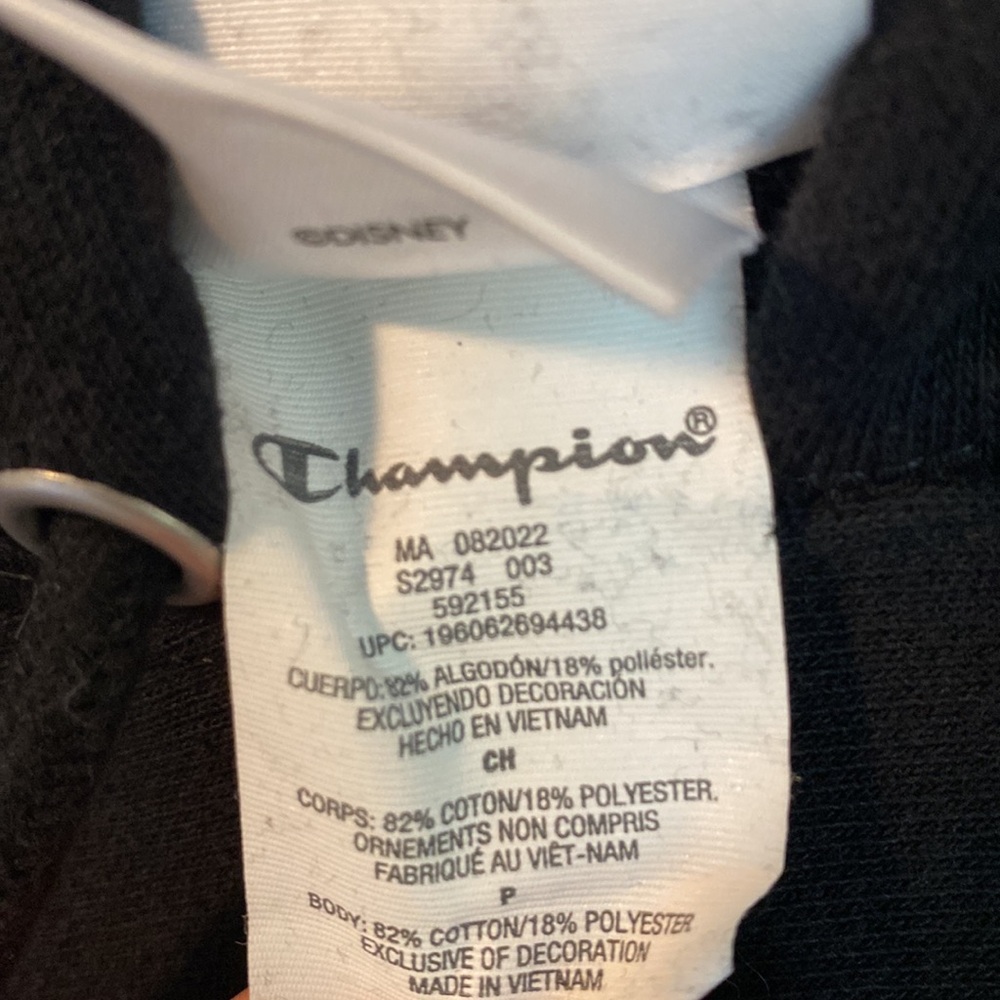 Champion Mickey Mouse‎ & Friends Reverse Weave Hoodie In Black - Picture 6 of 8